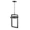 Z-Lite Luttrel 1 Light Outdoor Chain Mount Ceiling Fixture, Black & Frosted 566CHB-BK-LED - alternate 4